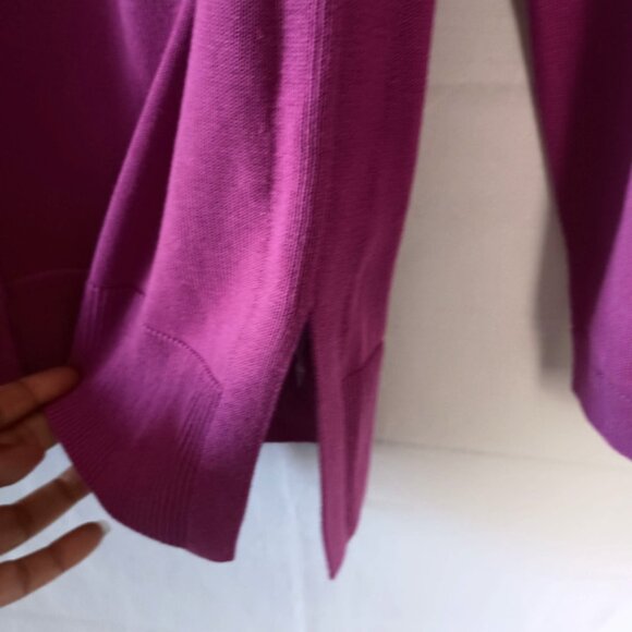 Talbots Women’s Girlfriend Cardigan Sweater S NWT Fuchsia Soft Knit Casual - Picture 7 of 8